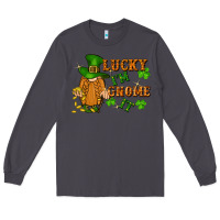 Smoke lucky i'm gnome it St. Patricks Day Long Sleeve Tee - FaDigitalArtStudio