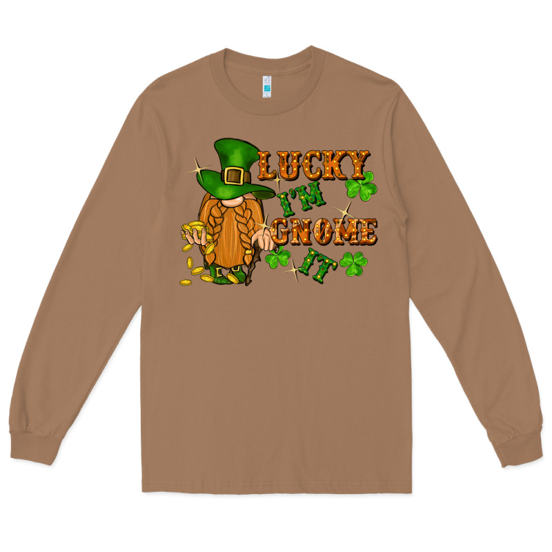 Lucky I'm Gnome It St. Patricks Day Long Sleeve Tee by FaDigitalArtStudio | Teevron
