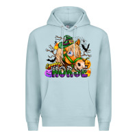 Blue Mist spooky horse Premium Hoodie - CowhideDigitalArt