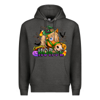 Charcoal Heather spooky horse Premium Hoodie - CowhideDigitalArt