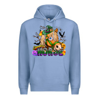 Colony Blue spooky horse Premium Hoodie - CowhideDigitalArt