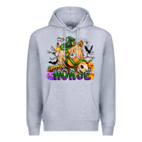 Heather Grey spooky horse Premium Hoodie - CowhideDigitalArt