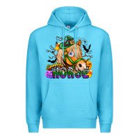 Ocean Blue spooky horse Premium Hoodie - CowhideDigitalArt