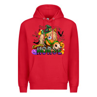 Red spooky horse Premium Hoodie - CowhideDigitalArt