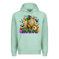 Seafoam spooky horse Premium Hoodie - CowhideDigitalArt