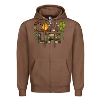 Chestnut camp life Zipper Hoodie - BarkalooDesign