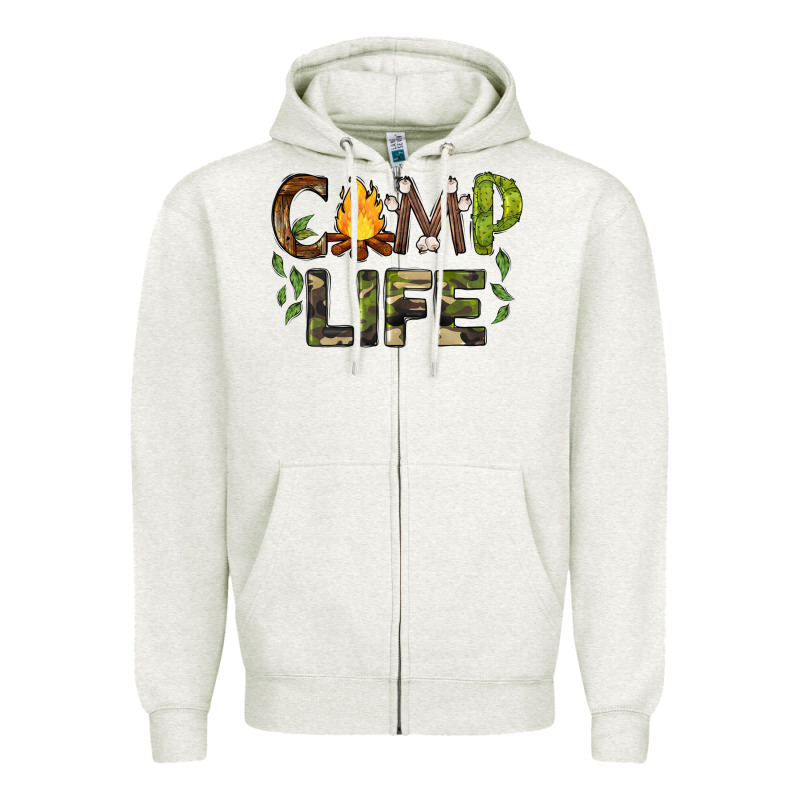 Camp Life Zipper Hoodie by BarkalooDesign | Teevron