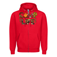 Red camp life Zipper Hoodie - BarkalooDesign