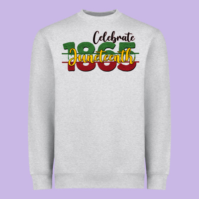 Celebrate Juneteenth1865 Heavyweight Sweatshirt Designed By Barkaloodesign