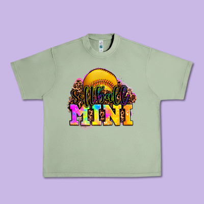 Softball Mini Urban Heavy Tee Designed By Oliviacreatesart