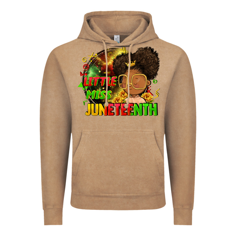 Little Miss Juneteenth Vintage Hoodie by FaDigitalArtStudio | Teevron