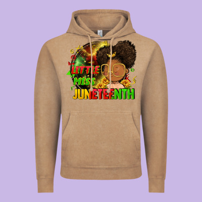 Little Miss Juneteenth Vintage Hoodie Designed By Fadigitalartstudio