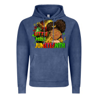 Vintage Denim Little miss Juneteenth Vintage Hoodie - FaDigitalArtStudio
