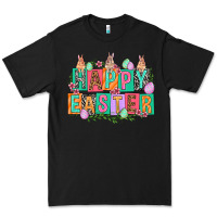 Black Happy Easter with plate letters Easter Day Premium Tee - HowdyJamesFarm