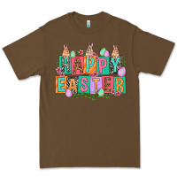 Cacao Happy Easter with plate letters Easter Day Premium Tee - HowdyJamesFarm