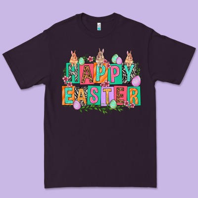 Happy Easter With Plate Letters Easter Day Premium Tee Designed By Howdyjamesfarm