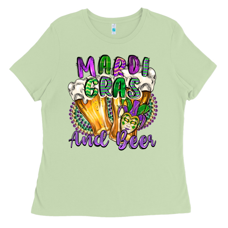 Mardi Gras And Beer Ladies Tee by CowGirlArtShop | Teevron