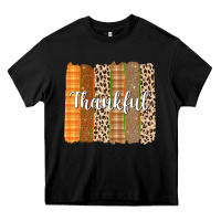 Black Thankful Brushstrokes Heavy Core Tee - texasbilliewilder