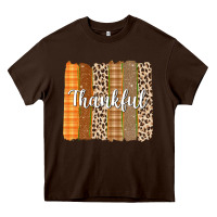 Chocolate Brown Thankful Brushstrokes Heavy Core Tee - texasbilliewilder