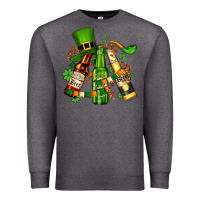 Charcoal Heather st patrick's beers flags and hat Premium Sweatshirt - AdoDesignShop