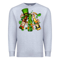 Heather Grey st patrick's beers flags and hat Premium Sweatshirt - AdoDesignShop