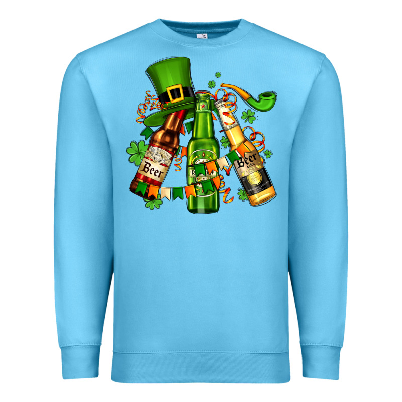 St Patrick's Beers Flags And Hat Premium Sweatshirt by AdoDesignShop | Teevron