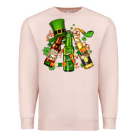 Pale Pink st patrick's beers flags and hat Premium Sweatshirt - AdoDesignShop