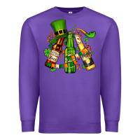 Purple st patrick's beers flags and hat Premium Sweatshirt - AdoDesignShop