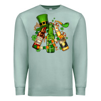 Seafoam st patrick's beers flags and hat Premium Sweatshirt - AdoDesignShop