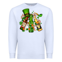White st patrick's beers flags and hat Premium Sweatshirt - AdoDesignShop