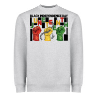 Heather Grey black independence day juneteenth Heavyweight Sweatshirt - BarkalooDesign