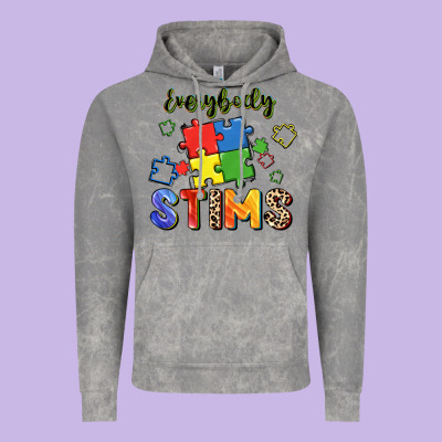 Everybody Stims Vintage Hoodie Designed By Fadigitalartstudio