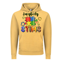 Vintage Mustard Everybody stims Vintage Hoodie - FaDigitalArtStudio
