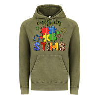 Vintage Olive Everybody stims Vintage Hoodie - FaDigitalArtStudio