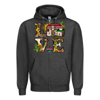 Charcoal Heather love caravan Zipper Hoodie - BarkalooDesign