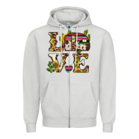 Dove Grey love caravan Zipper Hoodie - BarkalooDesign