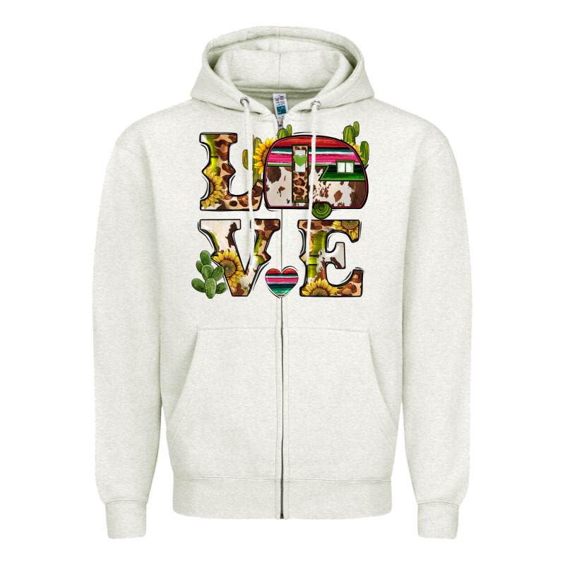Love Caravan Zipper Hoodie by BarkalooDesign | Teevron