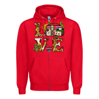 Red love caravan Zipper Hoodie - BarkalooDesign