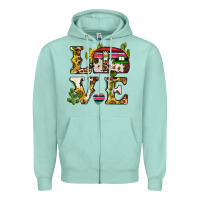 Seafoam love caravan Zipper Hoodie - BarkalooDesign