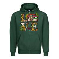 Sports Green love caravan Zipper Hoodie - BarkalooDesign