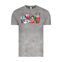 Cloud Rock pink christmas snowman coffee cups Vintage Tee - OliviaCreatesArt