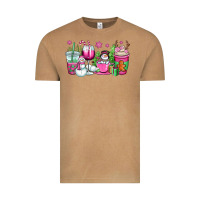 Vintage Camel pink christmas snowman coffee cups Vintage Tee - OliviaCreatesArt