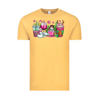 Vintage Mustard pink christmas snowman coffee cups Vintage Tee - OliviaCreatesArt