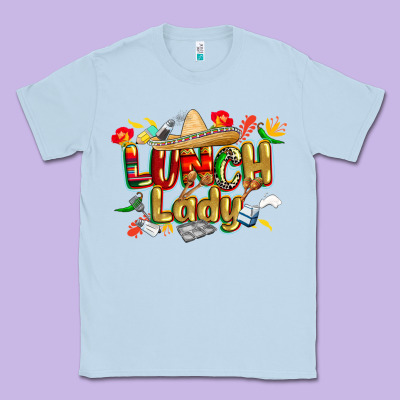 Cinco De Mayo Lunch Lady Classic Tee Designed By Cowgirlartshop