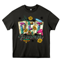 Asphalt Western Pet Groomer Heavy Core Tee - texasbilliewilder