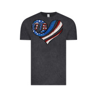 Vintage Black american flag heart Vintage Tee - Jasminsmagicworld