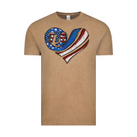 Vintage Coffee american flag heart Vintage Tee - Jasminsmagicworld