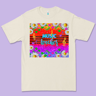 Rainbow Music Teacher Premium Tee Designed By Tumblerdesignbyshophia