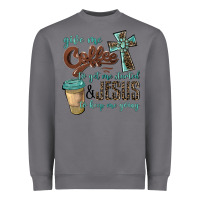 Storm give me coffee to get me started & jesus to keep me going Heavyweight Sweatshirt - BarkalooDesign