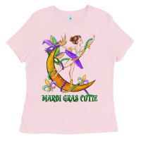 Bubblegum Pink mardi gras cutie Ladies Tee - CowGirlArtShop